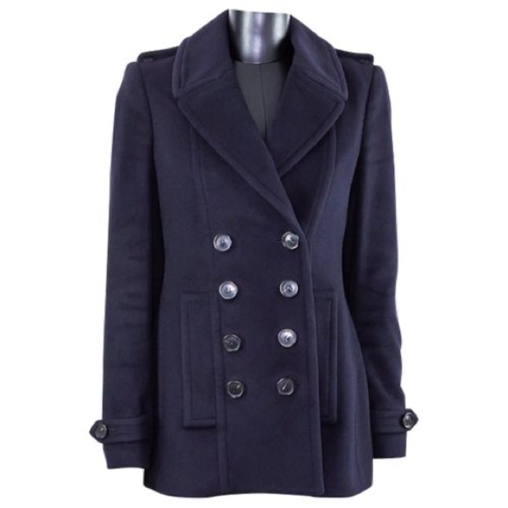 Burberry WOOL PEACOAT - NAVY Coat